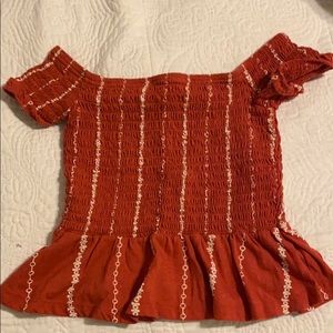 off the shoulder bandeau top